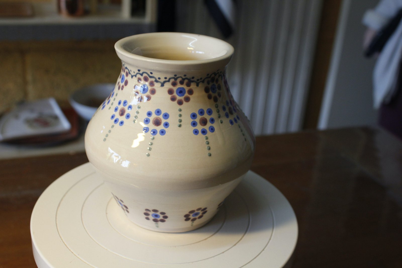 20211005 - Vase décor Fleurs et Pois